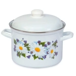 Кастрюля эмалированная 1,5л «Ромашковое поле» 3908АП/4