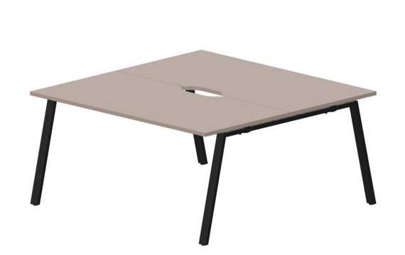 Составной стол Arena на 2 рабочих места 1580х1566х750мм (2 эргономичных выреза)