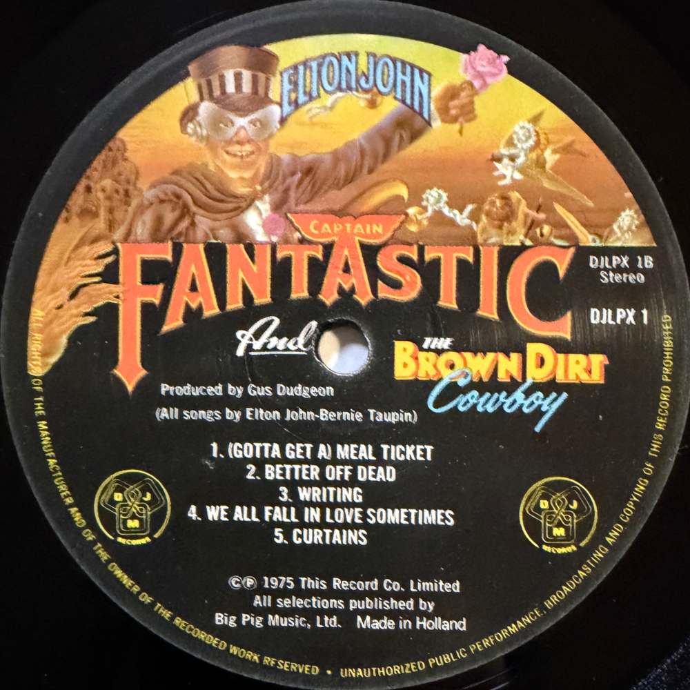 Elton John - Captain Fantastic And The Brown Dirt Cowboy (Голландия 1975г.)