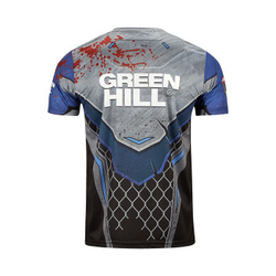 TSH-10570 Футболка HARDCORE MMA сине-чёрная