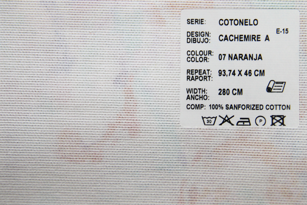 Рогожка Cotonelo Cachemire (Котонело Кашемир) A 07 Orange