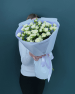 Кустовая роза белая,9 веток(00205)