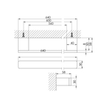 Steinberg Серия 420 Держатель для полотенца 600мм, из латуни, хром 420 2600
