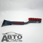 Скребок+щетка  для снега  48см  Black&Blue  мягкая ручка  ВВ1001  (44382)