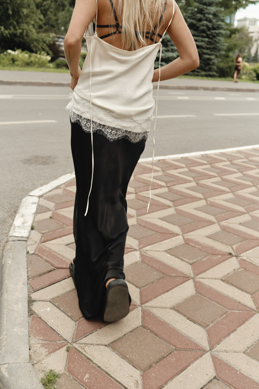Топ с кружевом milk