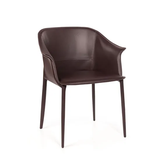 Стул Gio, коричневая кожа
