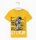 Футболка для мальчиков, желтый, 5-79-6, р. 134 см, 9578463 (Luneva), 1 шт.