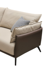 Диван ELEGANTE NAPPA SF015 (3-х местный)  бежевый 6615-коричневый