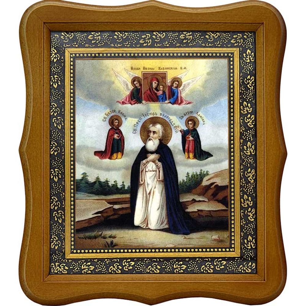 Иосиф Заоникиевский (Вологодский) преподобный, Христа ради юродивый. Икона на холсте.