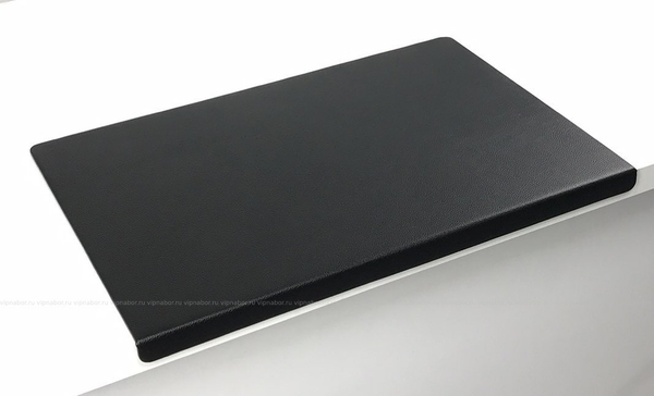 Бювар с загибом Nbl из кожи черный