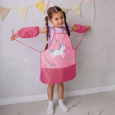 Фартук для творчества на завязках. Единорог