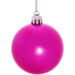 Новогодние шары 6 см (набор 6 шт) «Глянец», розовый