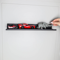 Полка MetaDec Plain настенная прямая, 40х10см черная, металл, 1шт