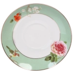 Чайная пара керамическая «Грация» (кружка 220мл+блюдце) в подарочной коробке, зеленая