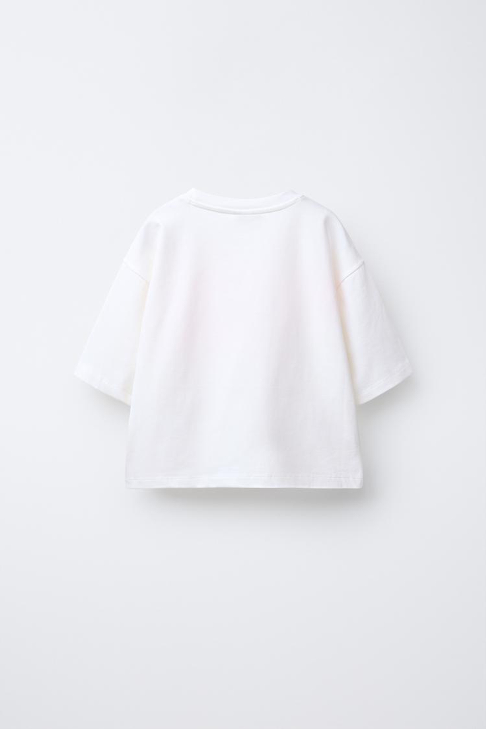 ZARA ФУТБОЛКА С НАДПИСЬЮ, БЕЛЫЙ