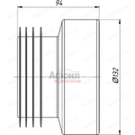 Манжета унитазная прямая W0210 АНИ пласт