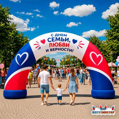 Надувная арка праздничная «День семьи», 5×1×3 м