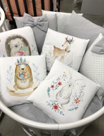 Комплект в кроватку 18 предметов "Животные", сатин