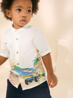 Рубашка с коротким рукавом для мальчика Next E32-588, Белый