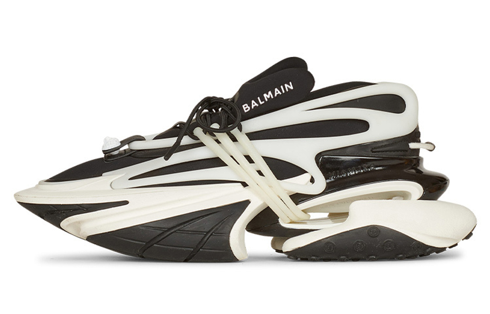 BALMAIN Balmain Unicorn leather low-cut sports casual shoes men's black