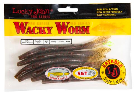 Черви съедобные LJ Pro Series WACKY WORM FAT 5.7in (14.50)/PA03 6шт.