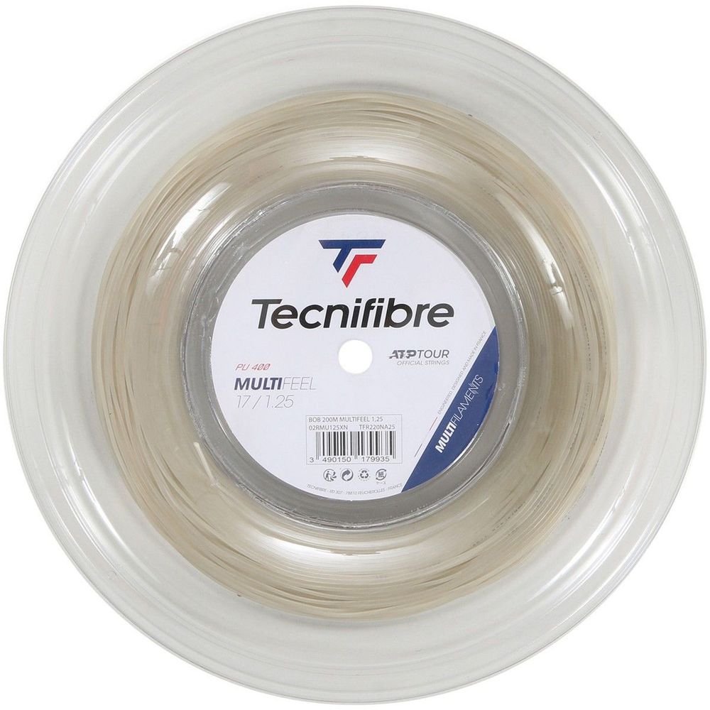 Струны для тенниса TECNIFIBRE MULTIFEEL 1.25 NATURAL В нарезке (1 натяжка) 12 м