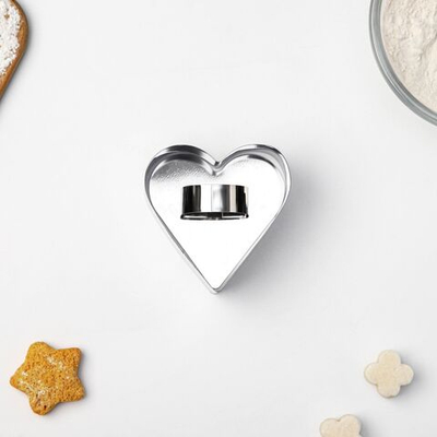 Форма для выкладки Доляна «Сердце», 8×8×4 см, с прессом