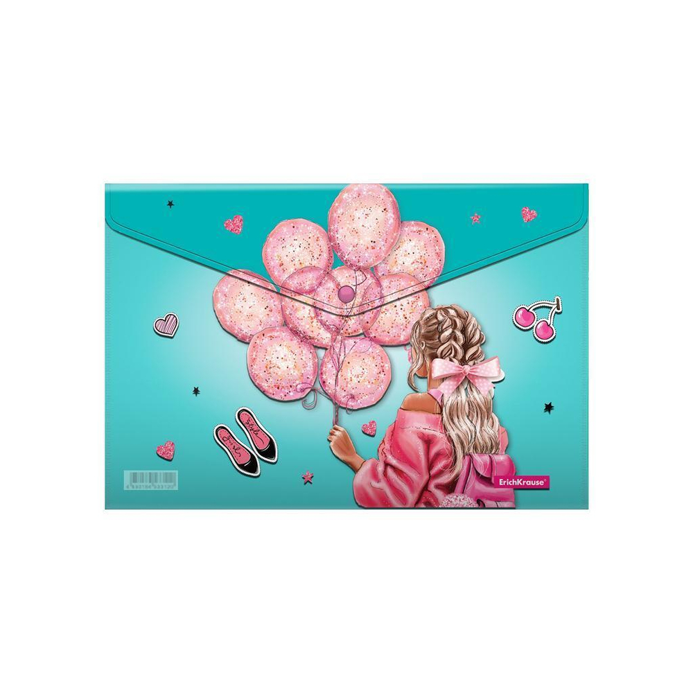 Папка-конверт на кнопке А4 Girly Day (Erich Krause)