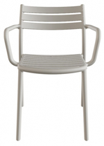 Кресло пластиковое Papatya Hisar-K, светло-серый