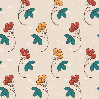 Рябина на бежевом фоне