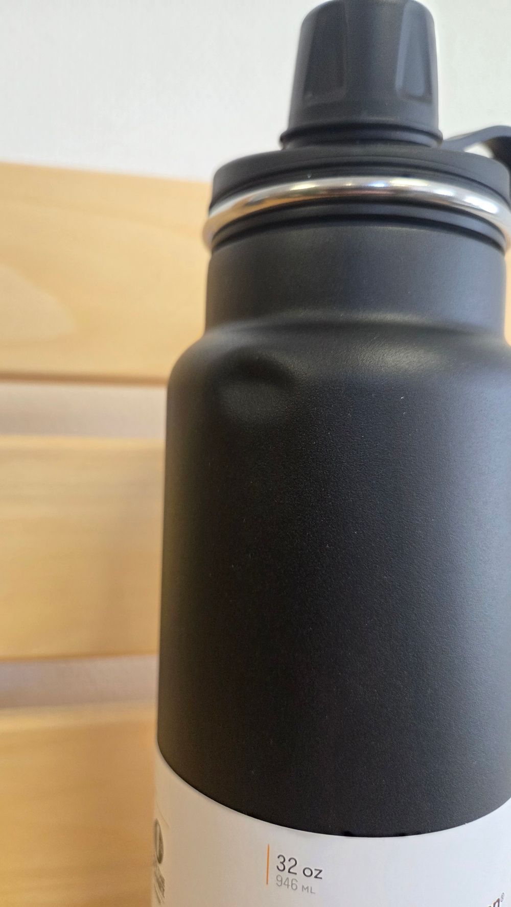Термобутылка Klean Kanteen TKWide Chug Cap 32oz (946 мл) Black (вмятина)