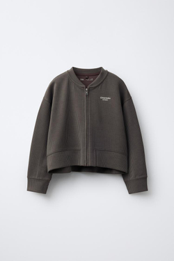 ZARA БОМБЕР В РУБЧИК С МОДАЛОМ, ШОКОЛАДНЫЙ