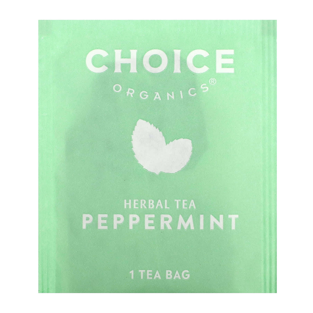 Choice Organic Teas, травяной чай, перечная мята, без кофеина, 16 чайных пакетиков, 17 г (0,60 унции)