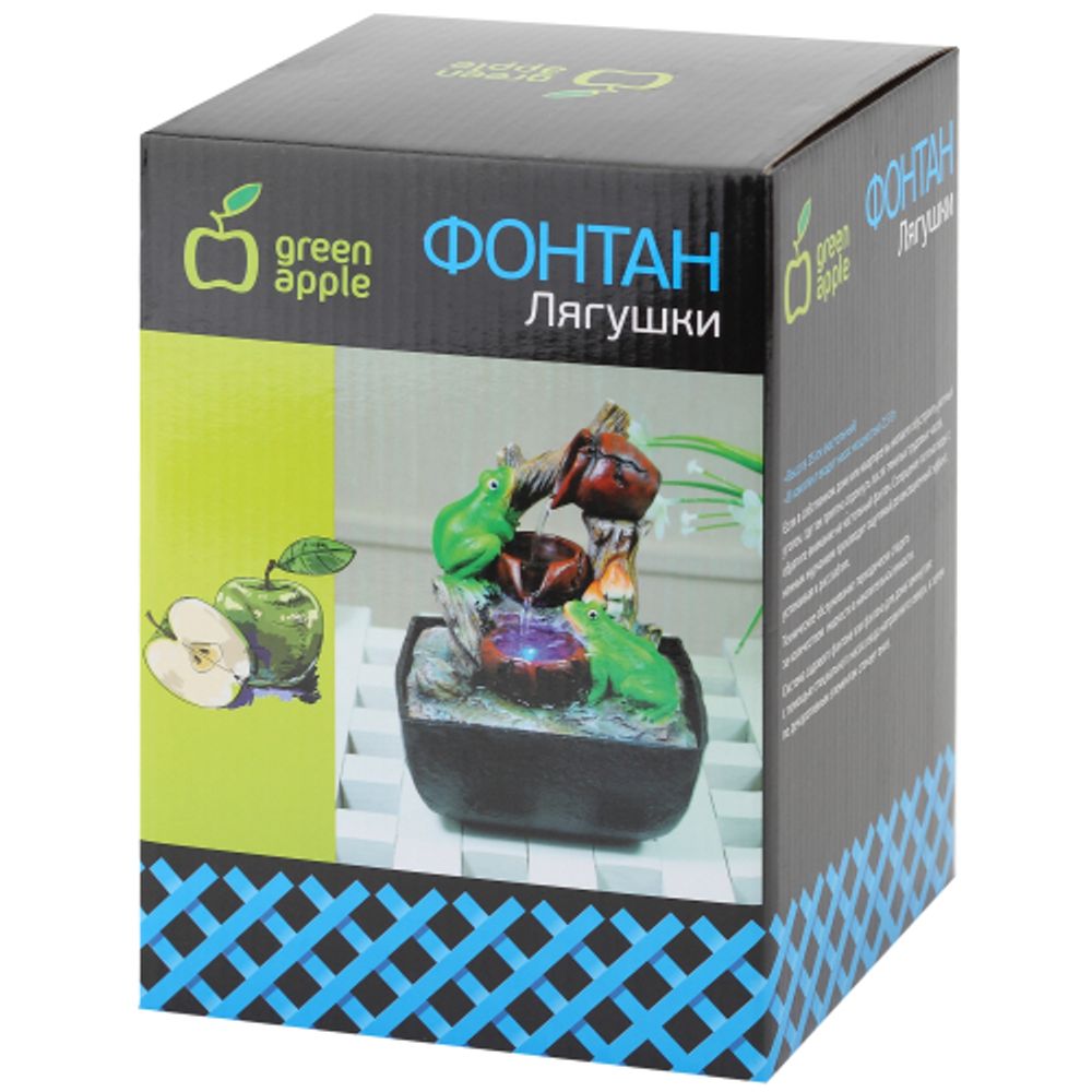 GAFN01-001 GREEN APPLE настольный фонтан с подсветкой Лягушки | GREEN APPLE