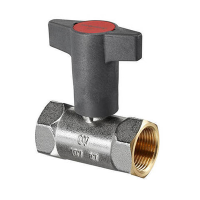 Кран шаровой полнопроходной Oventrop Optibal - 1"1/4 (ВР/ВР, PN16, Tmax 150°C, ручка-маховик черная)