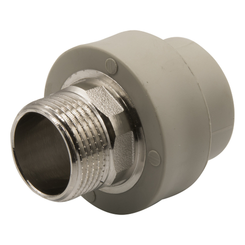 Муфта комб. нар 32х1'' под ключ EVER® plast  СЕРЫЙ (Россия)