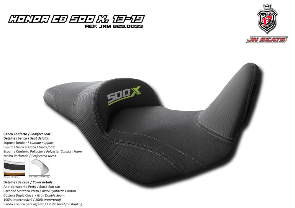 Honda CB500X 2013-2019 JN-Europe сиденье Комфорт из поролона &quot;с памятью&quot; + вискоза
