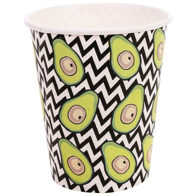 Стаканы бумажные Авокадо (250 мл, 6 шт) еврослот ЕВ-7467