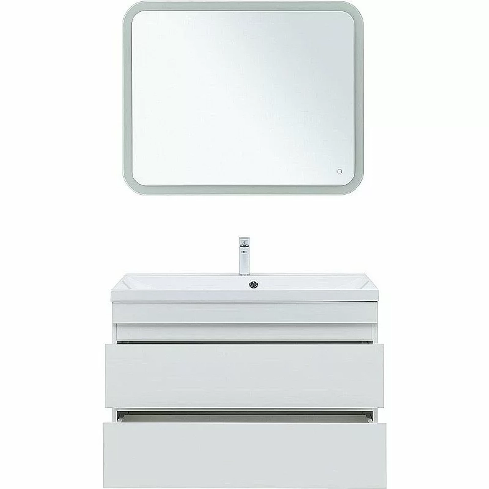 Тумба с раковиной Aquanet Нота new 100 335420 белая
