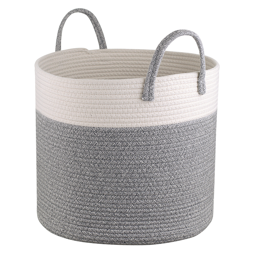 Корзина для хранения iben, D40х36 см, кремовая/светло-серая