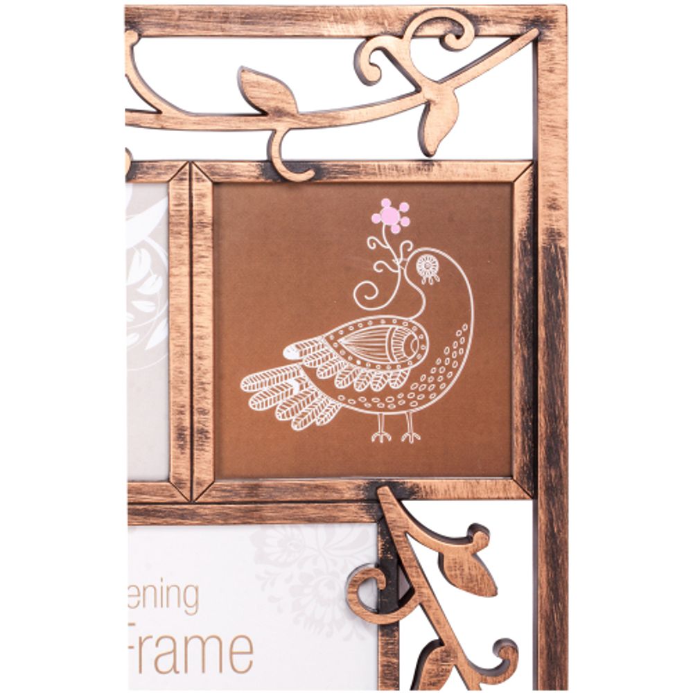 Innova PI04986 фоторамка 7 фото 3 x 10*10, 3 х 10*15, 1 x 13*18 Milano V бронза, пластик | Innova