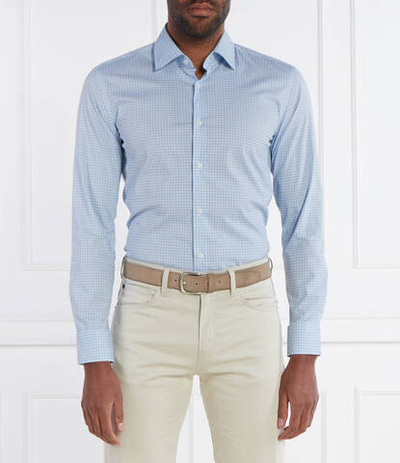 Рубашка H-HANK-kent-C1-214 BOSS BLACK - голубой(50512653)