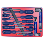 Набор отверток, шестигранников и TORX, ложемент, 27 предметов МАСТАК 5-40627