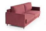 Keln диван-кровать трехместный прямой, велюр красный