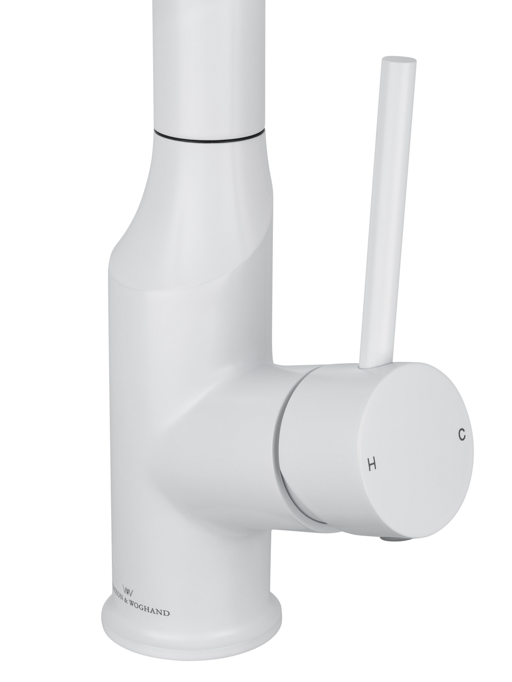 Смеситель для кухни с выдвижным изливом WONZON & WOGHAND, Белый матовый (WW-A21252-MW)