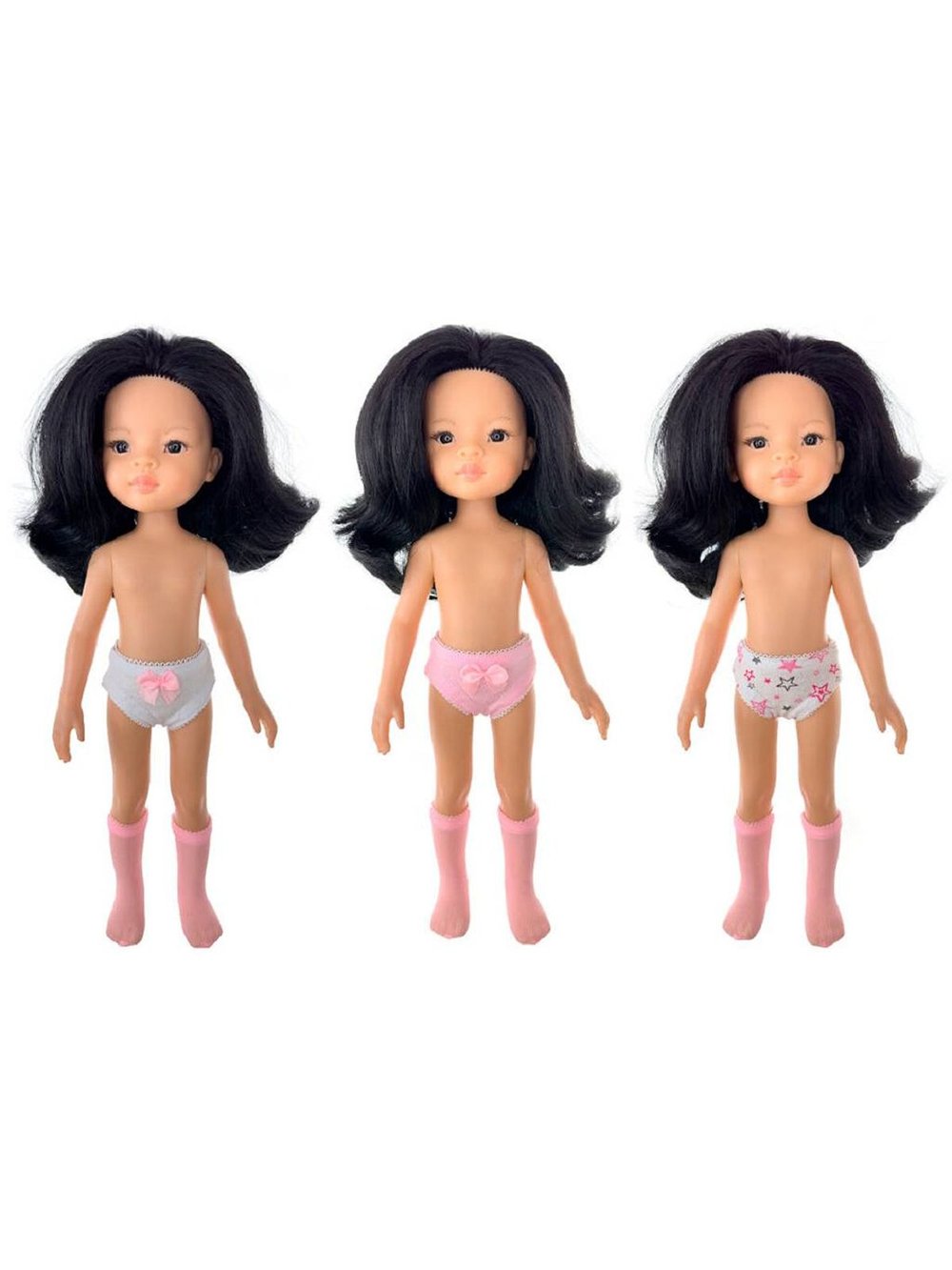 Набор из 3 трусиков и розовые гольфы для кукол Paola Reina 32 см (977)