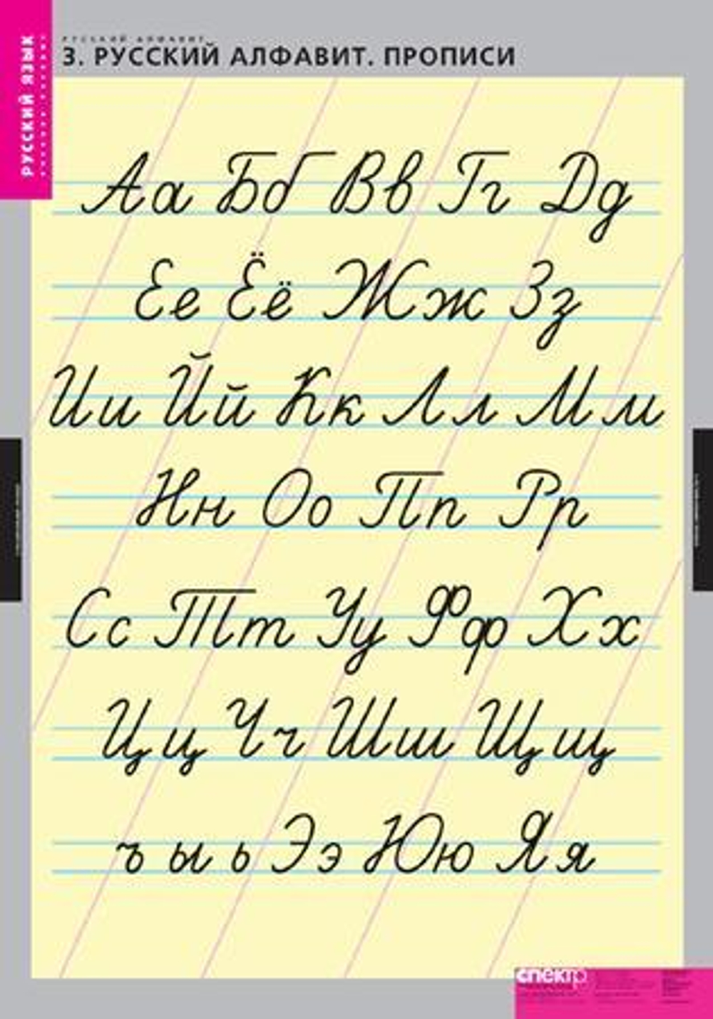 Комплект таблиц "Русский алфавит"; 4 таблиц+224 карт.