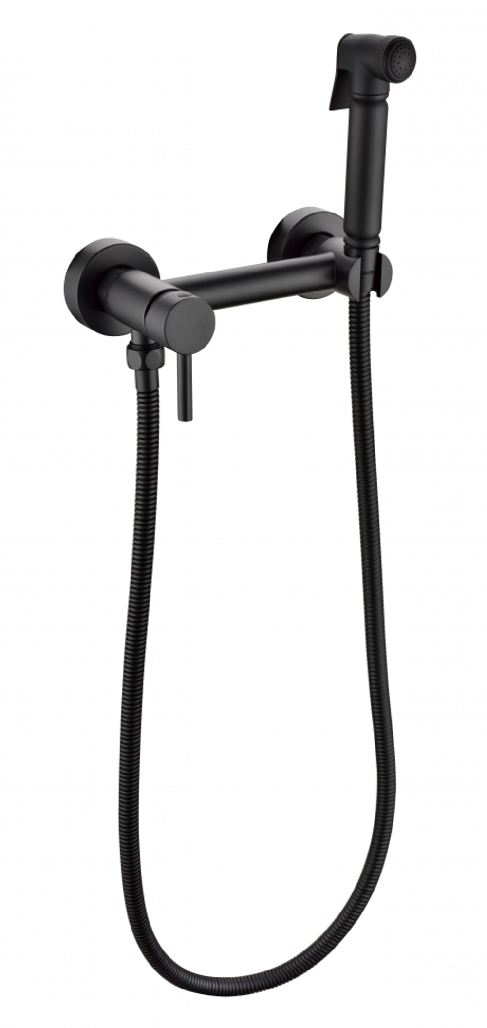 Смеситель с гигиеническим душем Grocenberg GB103N Черный матовый