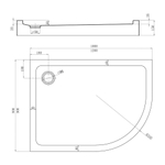 Душевой поддон Veconi Tezeo Acrylic TZ-55LB, 1200x900x150, акрил, черный