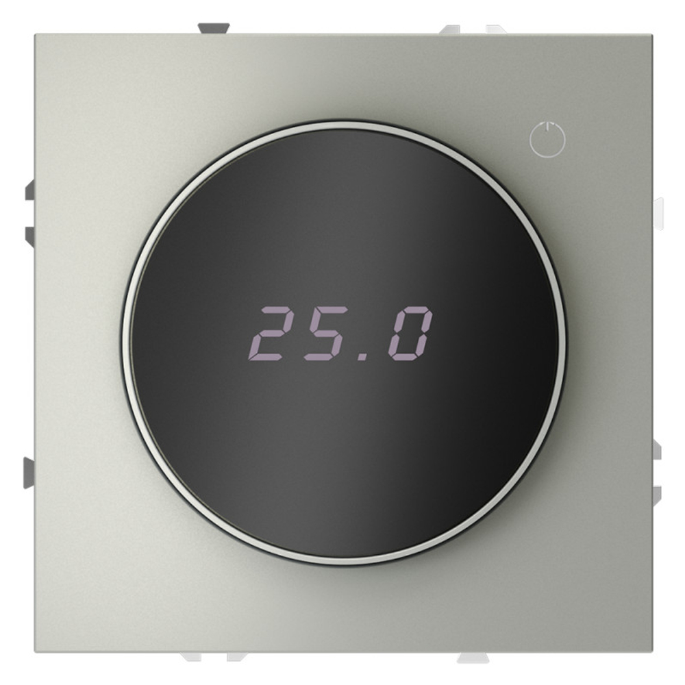 Терморегулятор электронный VOLTUM S70 с индикацией и датчиком, для теплого пола, (сталь)